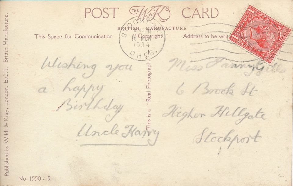 PC50646 Greetings. A Twenty First Birthday Wish. Wildt and Kray. RP. 1934 - Image 2 of 2