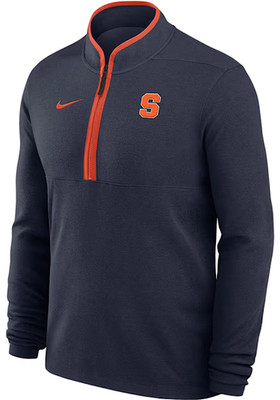 Nike Syracuse Orange Mens Navy Blue Victory Long Sleeve Quarter Zip Pullover NWT