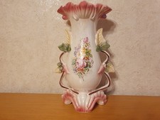 Tolle Prunkvase Porzellan Vintage 70er Jaher mit Blumenmotiv - Höhe ca. 31,0 cm