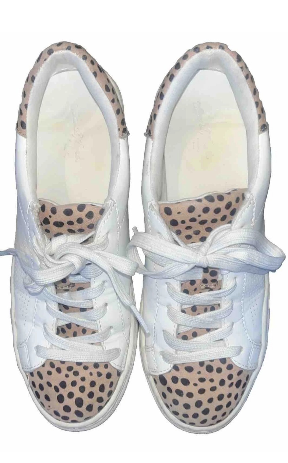 Universal Thread White Sneakers Leopard Skin Acce… - image 6