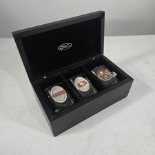 San Francisco 49ers Shot Glass Set of 3 Pewter Emblem Things Remembered Wooden