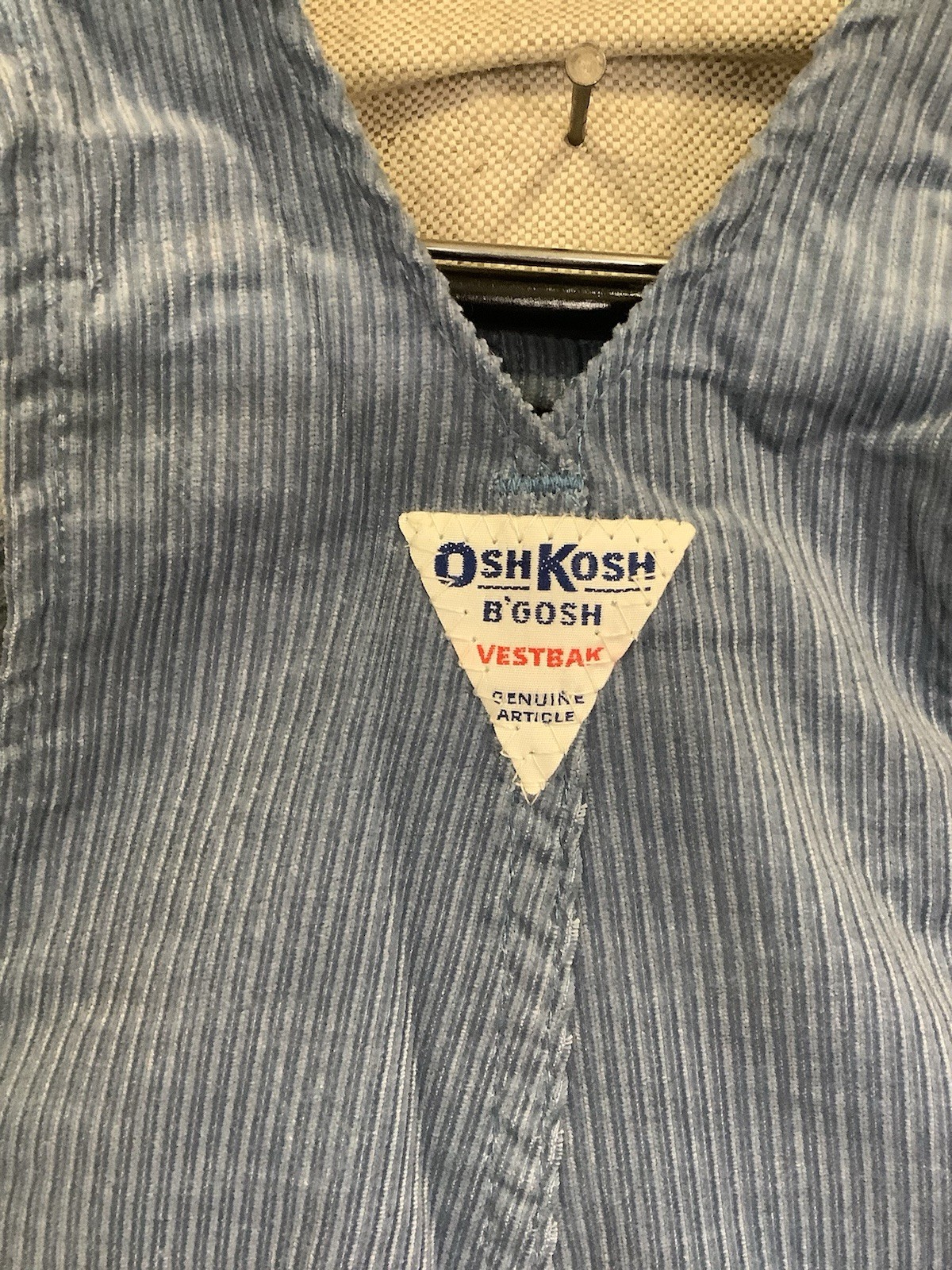 Vintage Brand New Old Stock 🌟 Osh Kosh Vestback Corduroy Overalls Size 7 USA