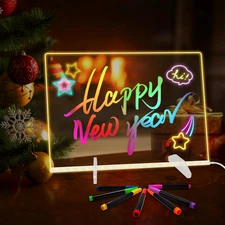 Lumiboard Led Drawing Board with 7 Colors,14X10 Acrylic Dry Erase Board wit...