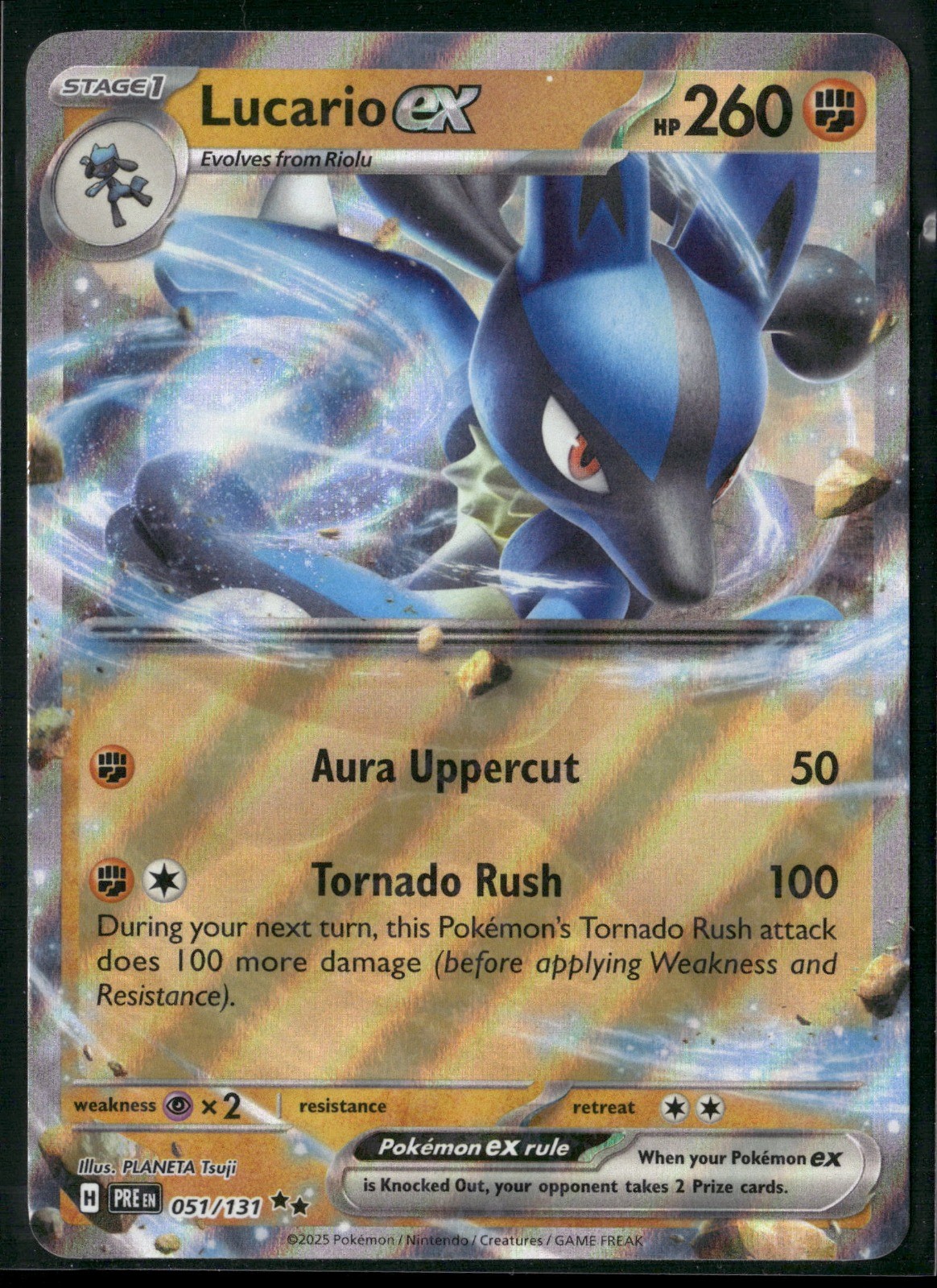 Lucario ex Holo Double Rare SV: Prismatic Evolutions 051/131 NM