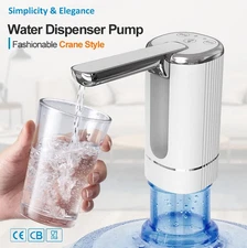 1pc Foldable Electric Water Bottle Pump USB Rechargeable Dispenser - NEW