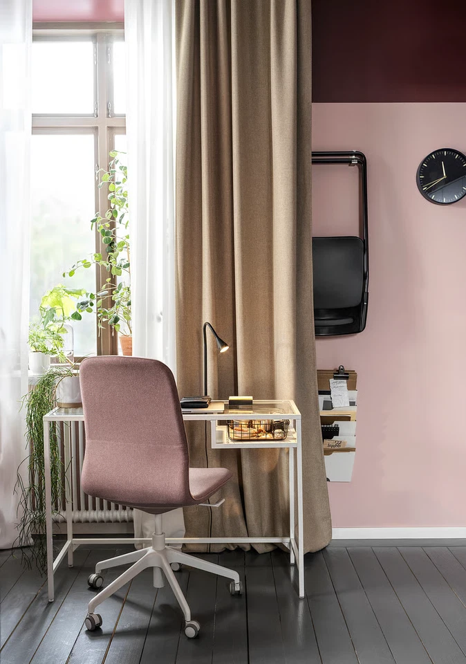 IKEA VITTSJÖ Mesa para portátil, blanco/vidrio, 39 3/8x14 1/8" ¡NUEVA! Foto 2 de 4