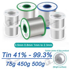 75g - 500g 41% 63% 99.3%Tin Wire High purity Soldering Lead free 0.5mm - 2.3mm