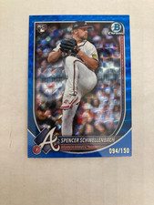 2025 Bowman Chrome #84 Braves SPENCER SCHWELLENBACH Blue Geometric RC #94/150