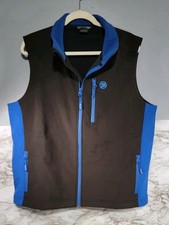 Wrangler Trail Black/Blue Zip Up Vest MJK018X / Mens Large