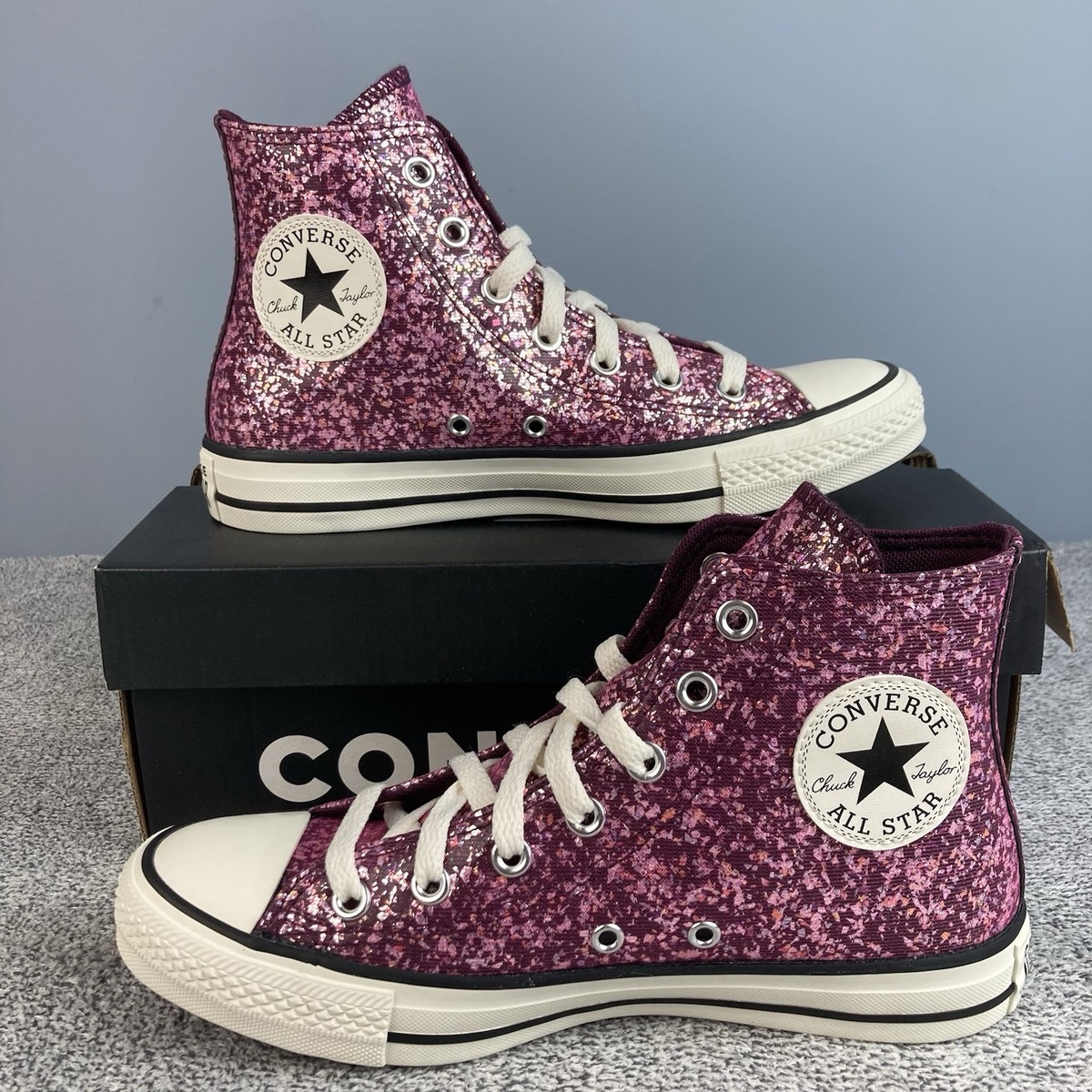 4cファイブスター Glitter Zx 500 Women Purple Converse Chuck Taylor All Star Hi