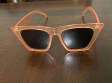 Vintage Cat Eye Sunglasses Orange Acrylic