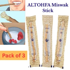 Altohfa miswak Stick for Teeth Cleaning pack of 3 help for oral freshness
