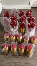 Iron Man Helmet Mask & Infinity Gauntlet LED Light-Up Reproduction Movie Props
