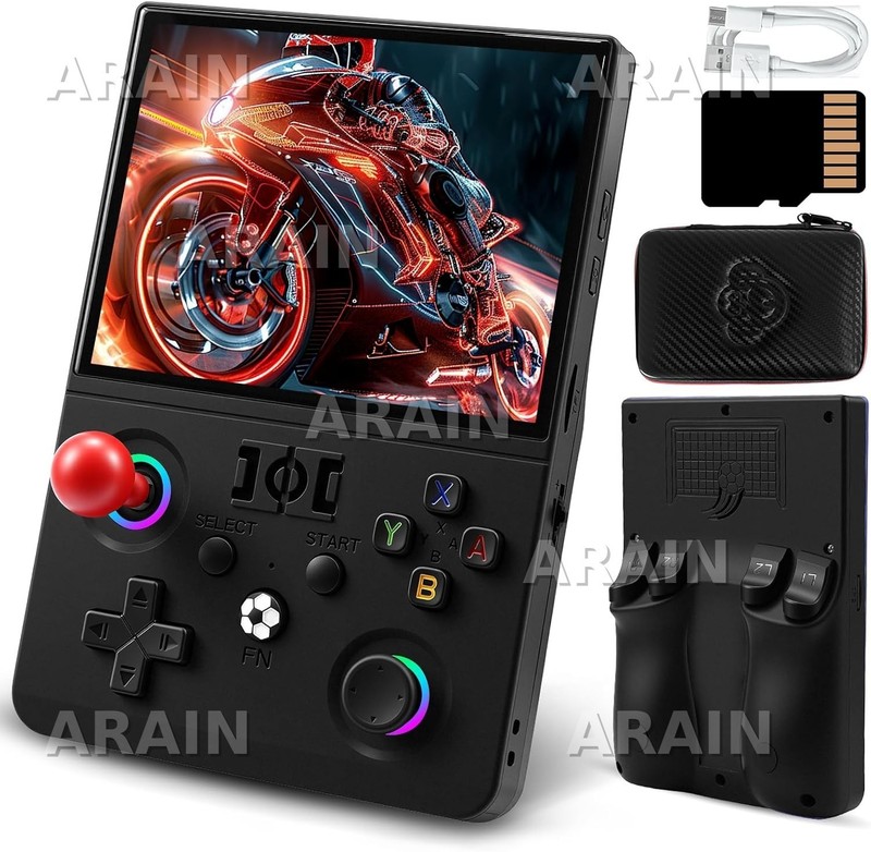 R36MAX 2 Retro Handheld Game Console, Large 4.5 Inch IPS HD Screen, Classic Game