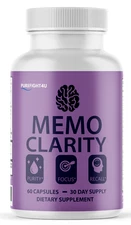 Memo Clarity Cognitive Formula & Brain Health Support Supplement - 60 Capsules