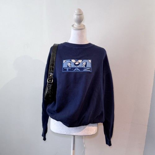 Vintage y2k 2000s navy blue taz sweatshirt