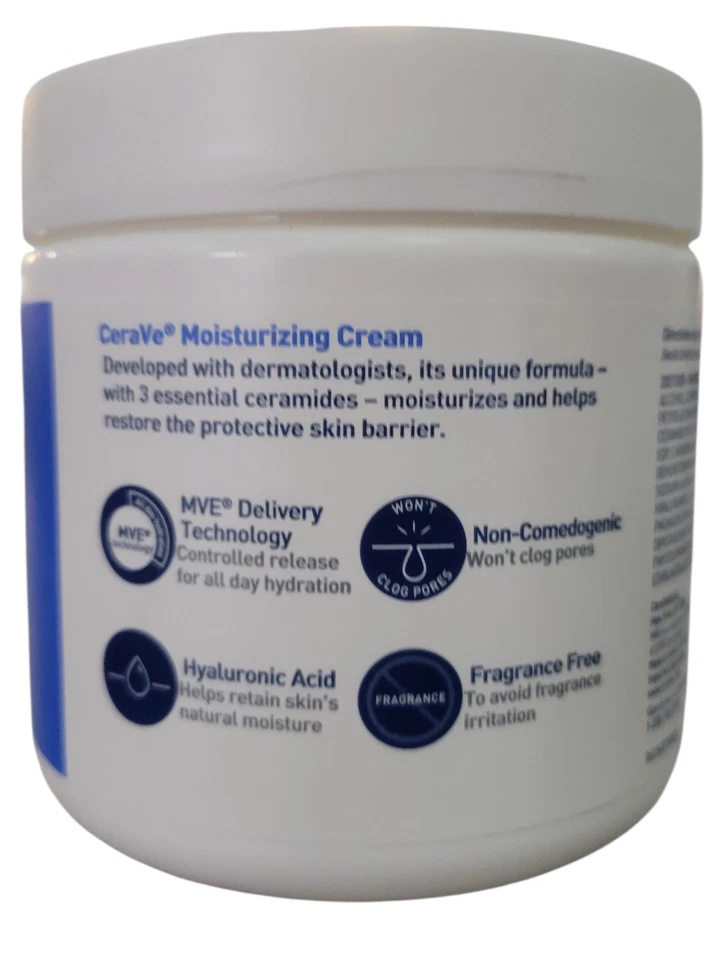 Pack of 2 CeraVe Moisturizing Cream For Normal to Dry Skin 16 oz Jar - Image 4 of 4