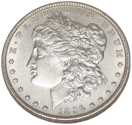 1896 Morgan Silver Dollar Philadelphia Mint Blast White BU Uncirculated