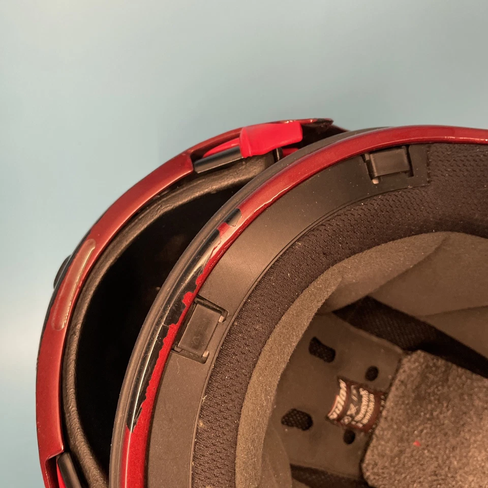 Vintage Nolan DOT Flip Front DOT Motorcycle Helmet Red Size MEDIUM - Image 3 of 4