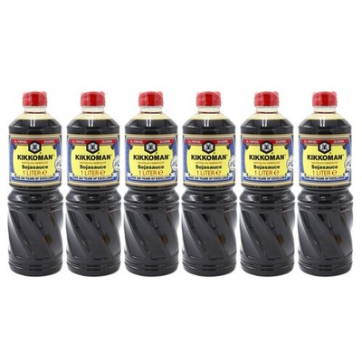 6x1L PET Kikkoman Sojasauce Soja Sauce Sojasosse Soja Sosse Nuoc Tuong
