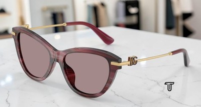 DOLCE & GABBANA DG4534 3474LA Striped Violet Violet 53 mm Women's Sunglasses