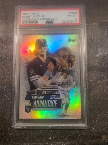 2025 Topps Bobby Witt Jr Home Field Advantage #HA8 Case Hit PSA 8