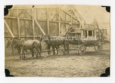 original antique 1800s mabel darpel circus mail fort sill OK wagon photo 3x4