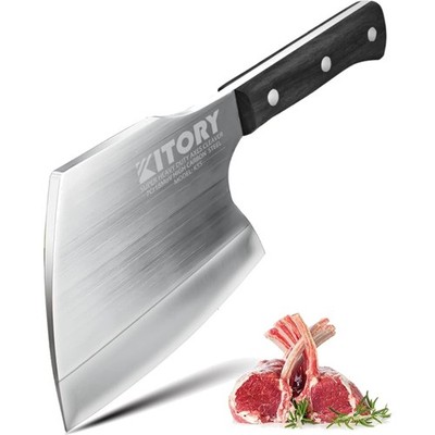 Hackmesser Extrem Scharf für Fleisch und Knochen, 0,83KG schweres Hackbeil Me...