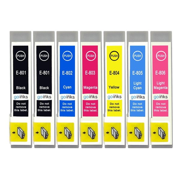 7 Tintenpatronen (Set+Bk) FüR Epson Stylus Photo P50 PX710W PX810FW R285 RX685-image