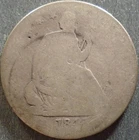 United States - Seated Liberty, Silver Half Dollar, 1843 O, toned