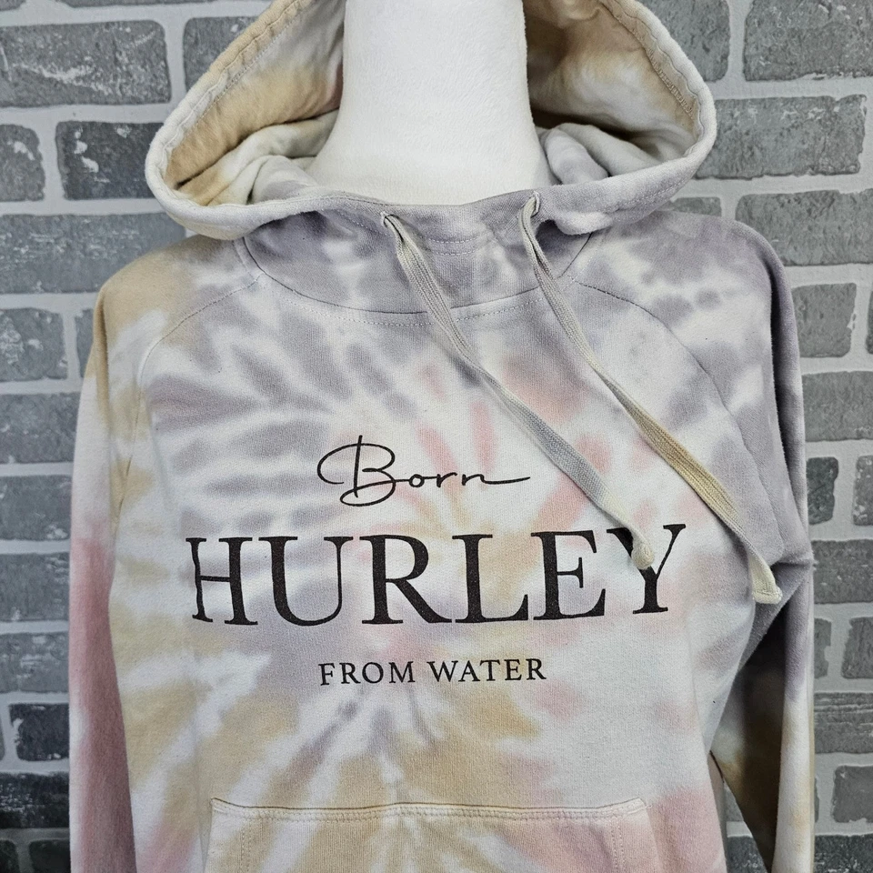 Sudadera con Capucha Hurley Born From Water Tie Dye Para Mujer Pequeña Pastel Espiral Pullover Foto 2 de 4