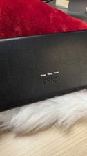 NEW FENDI AUTHENTIC EYEGLASSES BLACK SMALL MAGNETIC CASE CLOTH