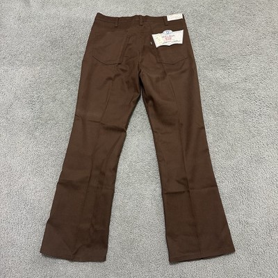 VTG Levis Deadstock Nuvo Boot Sta-Prest Jeans Brown Bootcut Mens 36x30 