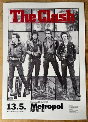 The Clash -  Berlin, Metropol 1980  super rare Poster
