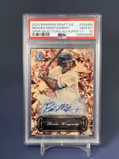 Braden Montgomery 2024 Bowman Draft Sapphire Selections Superfractor 1/1 PSA 10