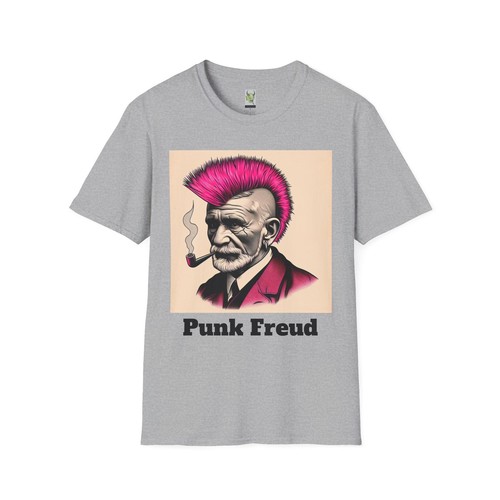 Punk Freud T-Shirt, Edgy Graphic Tee, Unisex Casual Wear, Vintage Sigmund Style - Picture 2 of 45
