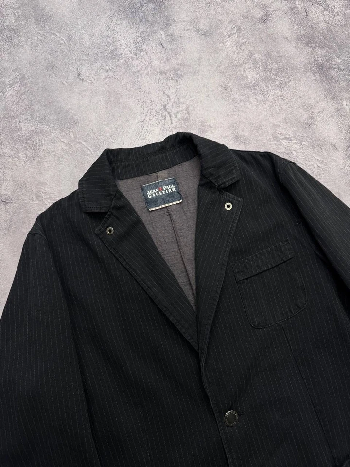 ¡Raro! Blazer negro Jean Paul Gaultier - Chaqueta de diseñador vintage Foto 4 de 4