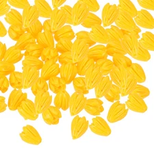 9x7mm Beads Coral Flower, 50 Pcs Cute Jasmine Flower Shell Bead, Yellow