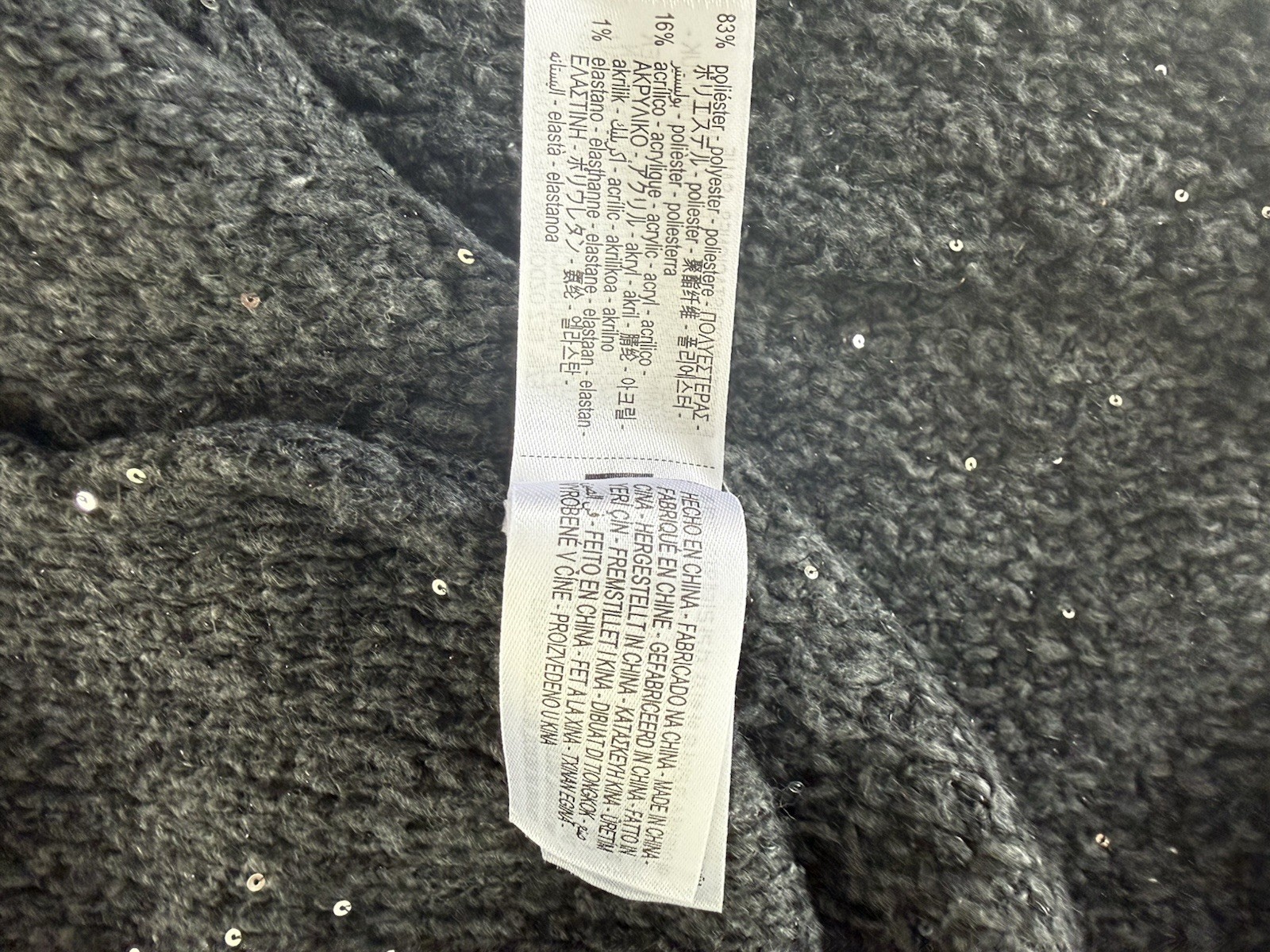 Zara Women’s Chic Black Knit Sequin Dress with Fringe Trim 8146/108 Size S NWT thumbnail 15