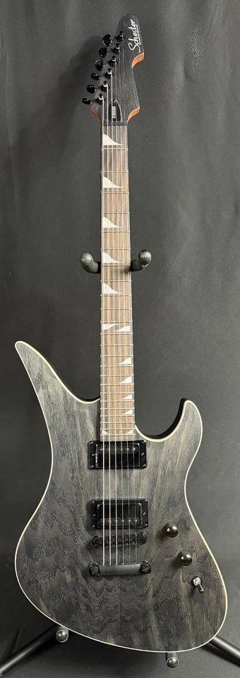 Schecter Avenger Standard Electric Guitar Charcoal Satin Ash Finish - Image 2 of 4
