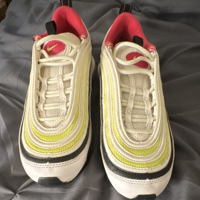 1/3 Stamped Sample Nike Air Max 97 White/Yellow/Black/Pink Colorblock Sneaker 