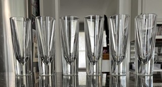 6 Vintage Carlo Moretti Bullet Glass Heavy Signed Italy VGUC