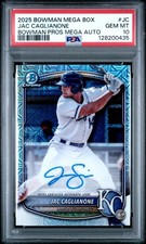 2025 Bowman Chrome Jac Caglianone Mega Box Mojo Prospect Autograph PSA 10...