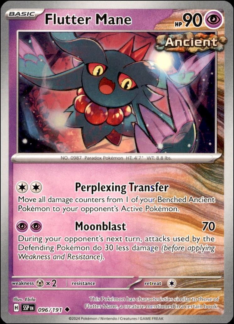 Pokemon - Flutter Mane #096/191 - SSP Uncommon