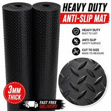 Checker Plate Rubber Matting Roll - Heavy Duty Diamond Rubber Flooring Van Floor