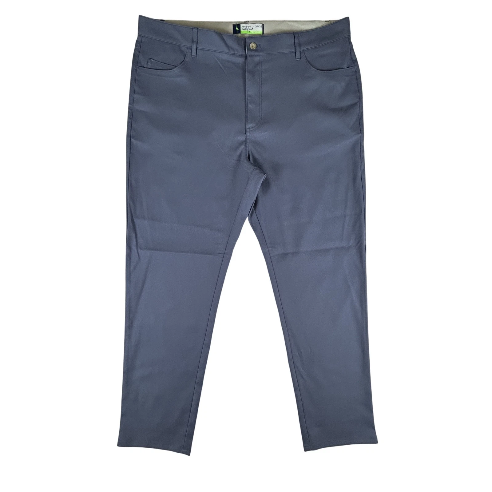 TailorByrd Performance Pants Mens 38x32 Blue Stretch Golf Casual Flamingo Logo