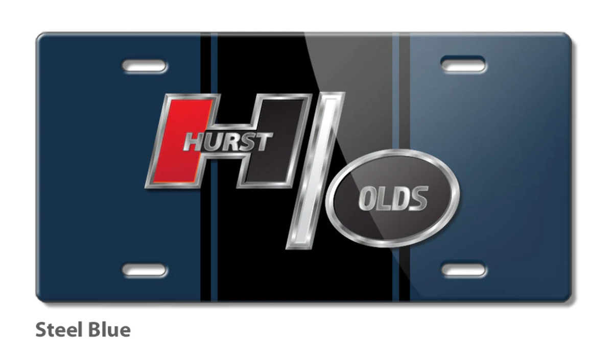 Oldsmobile HURST/OLDS Emblem 1969 - 1979 Novelty Aluminum License