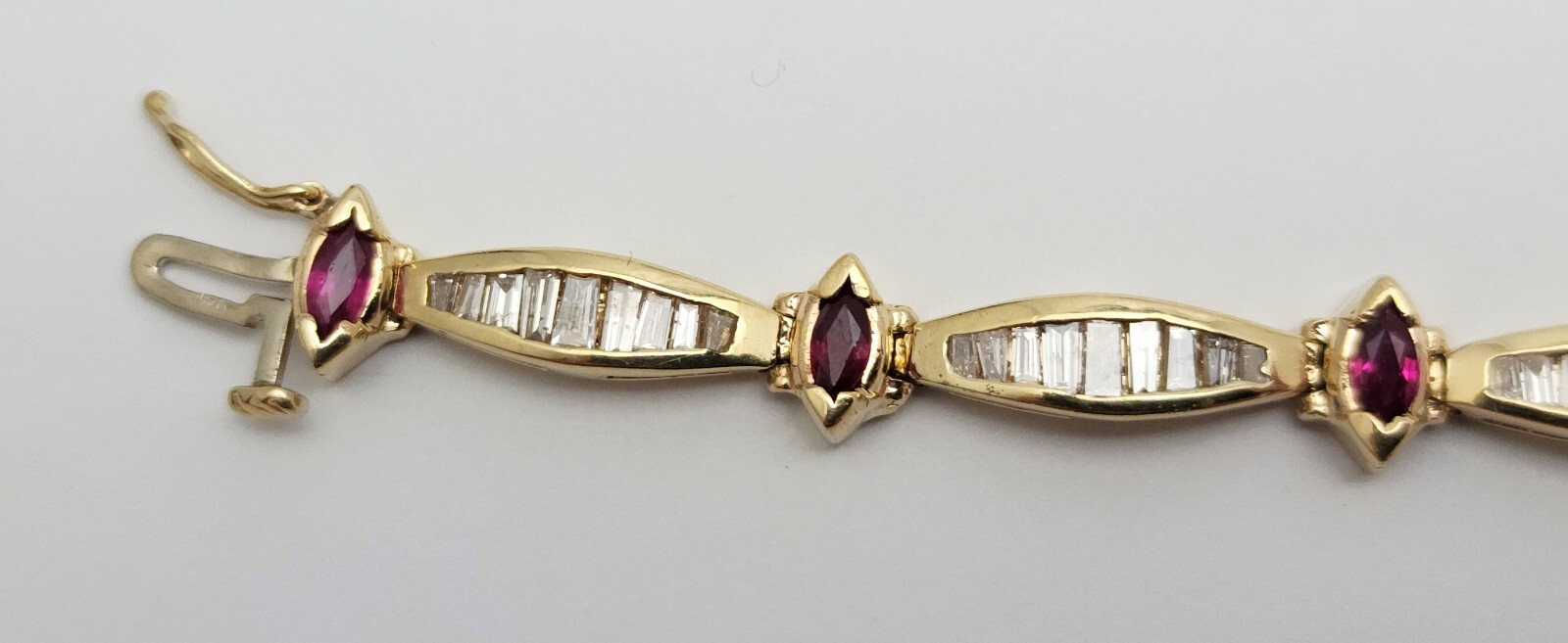 Unique 14K Solid Yellow Gold Designer Ruby & Diam… - image 10