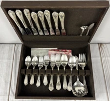 Retroneu Pegasus Silverware Service for 8 w/Serving Pcs.  (1 Salad Fork missing)