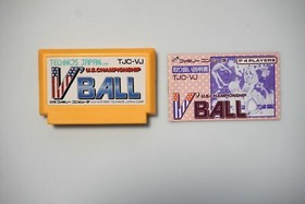 Famicom U.S. Championship V'Ball boxed Japan FC game US Seller